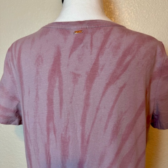 Victoria’s Secret Pink Tie Dye Jersey Tee Shirt Dress Side Ruching Purple Large - Picture 8 of 13